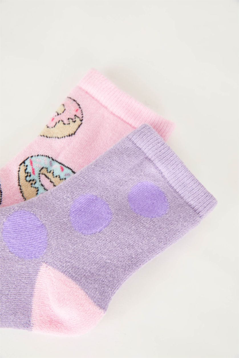 Kız Çocuk - Genç Kız Karma 2'li Pamuklu Havlu Çorap Kız Çocuk