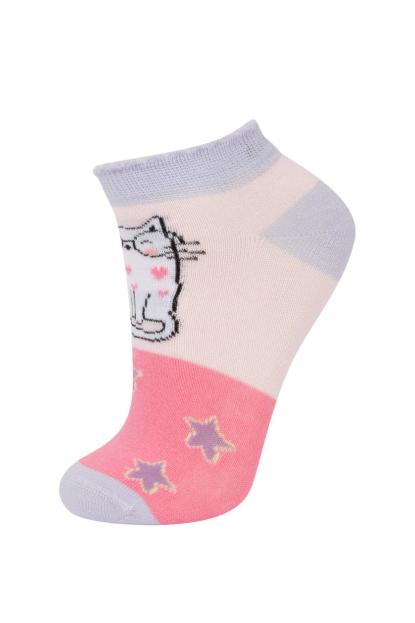 Kız Çocuk - Genç Kız Karma Kız Çocuk 7'li Pamuklu Patik Çorap