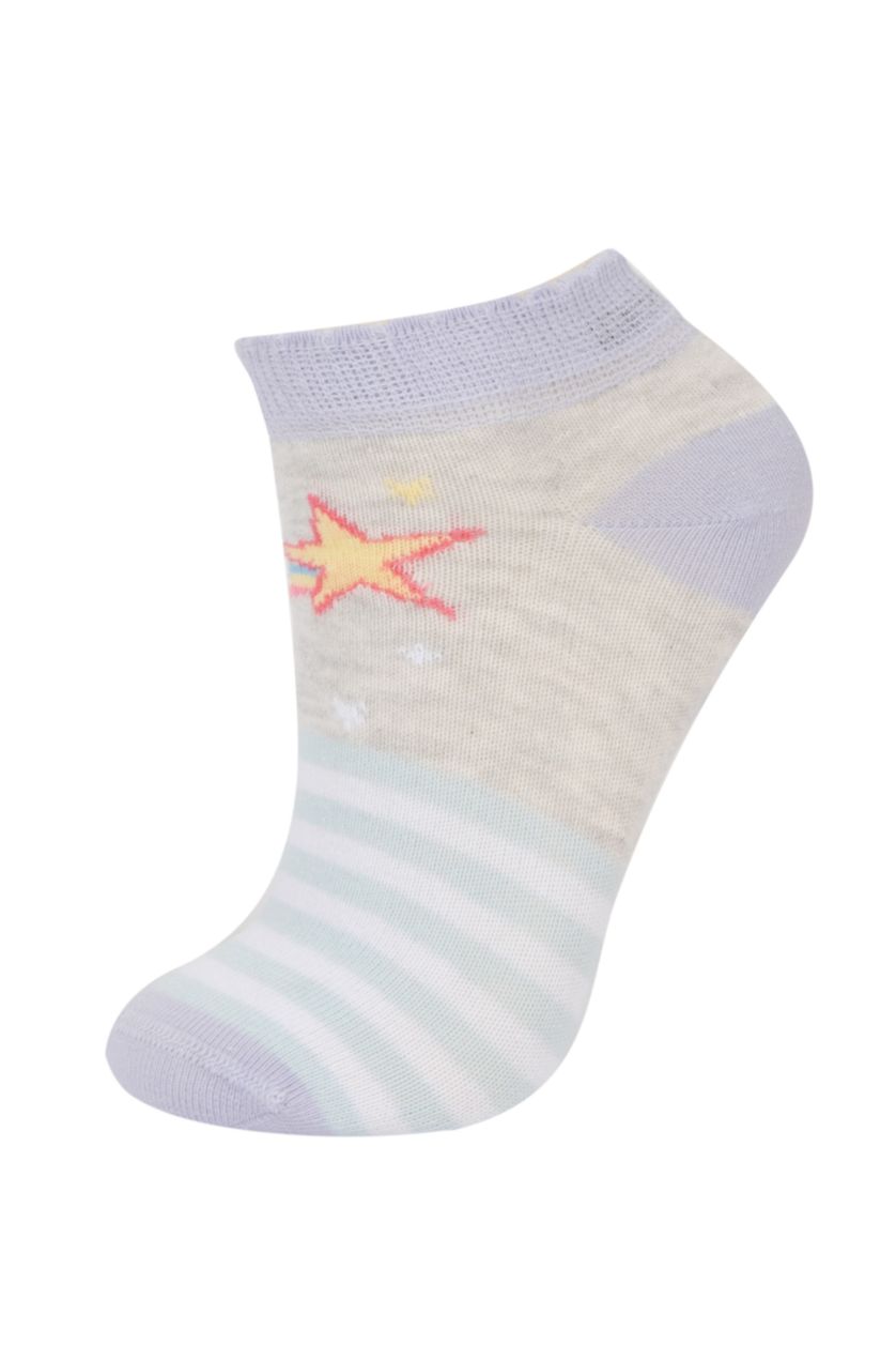 Kız Çocuk - Genç Kız Karma Kız Çocuk 7'li Pamuklu Patik Çorap