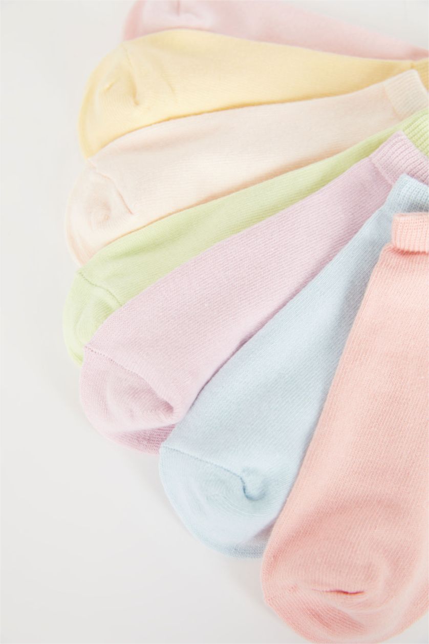 Kız Çocuk - Genç Kız Karma 7'li Pamuklu Patik Çorap Kız Çocuk