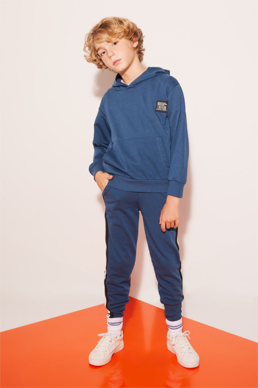 BOYS & TEENS Indigo Boy Oversize Hooded Sweatshirt