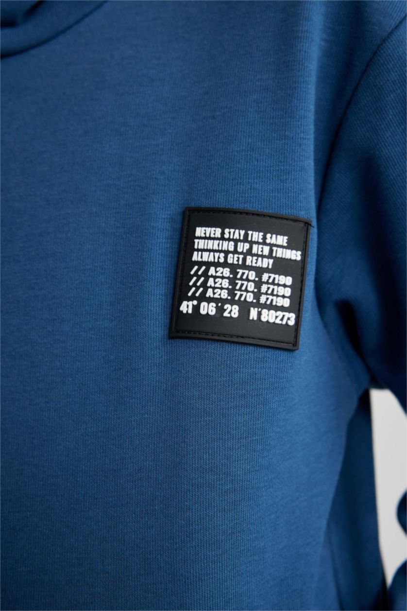 BOYS & TEENS Indigo Boy Oversize Hooded Sweatshirt