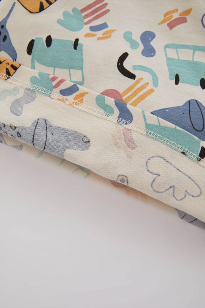 Baby Boy Light Stone 2 piece Regular Fit Knitted Pyjamas