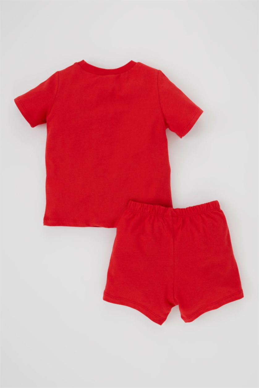 BABY BOY Red 2 piece Regular Fit Knitted Pyjamas
