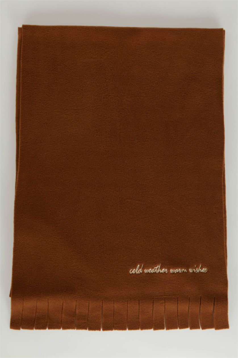 WOMAN Dark Brown Women Scarf