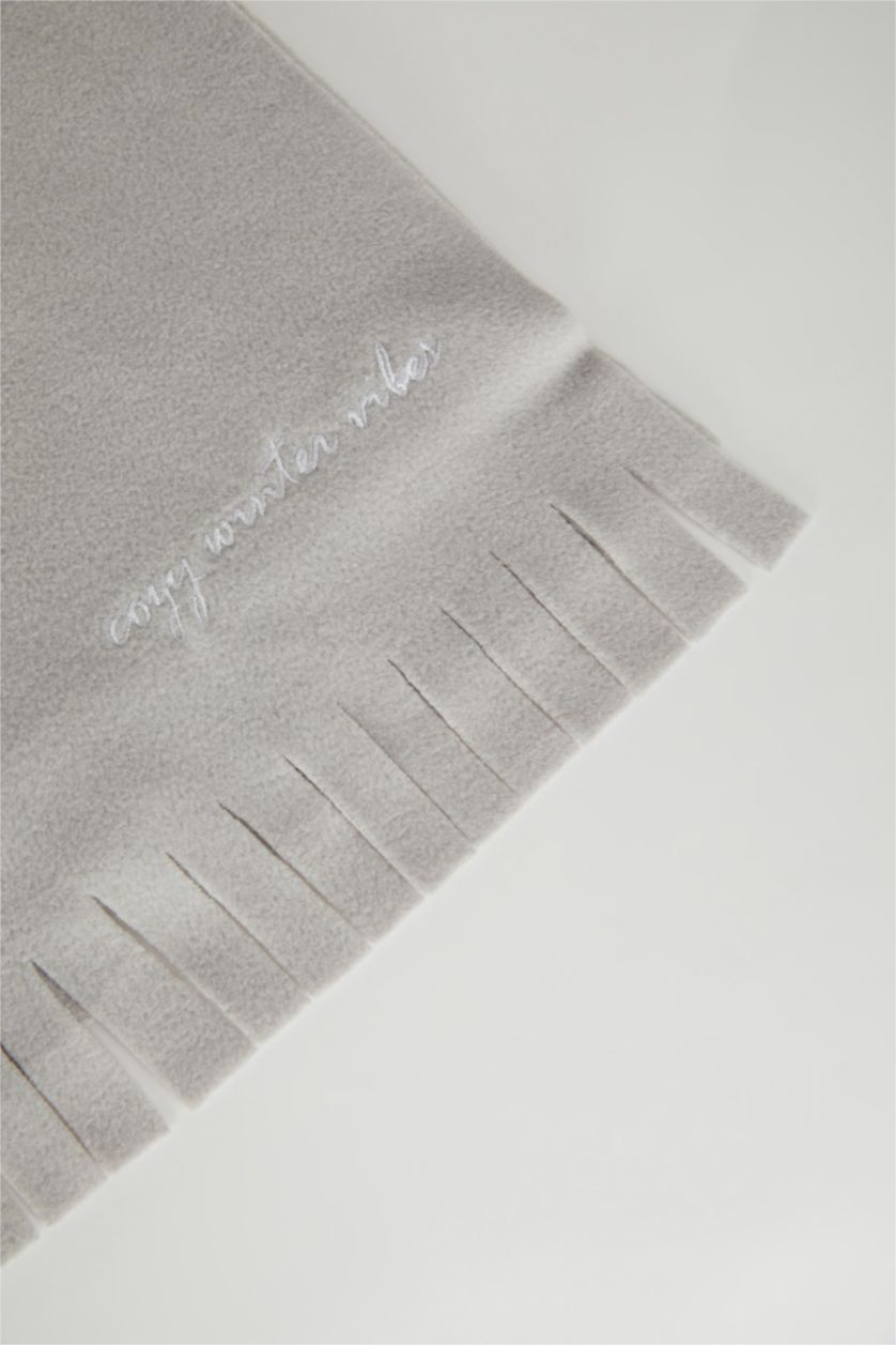 WOMAN Light Grey طقم سكارف صوفي