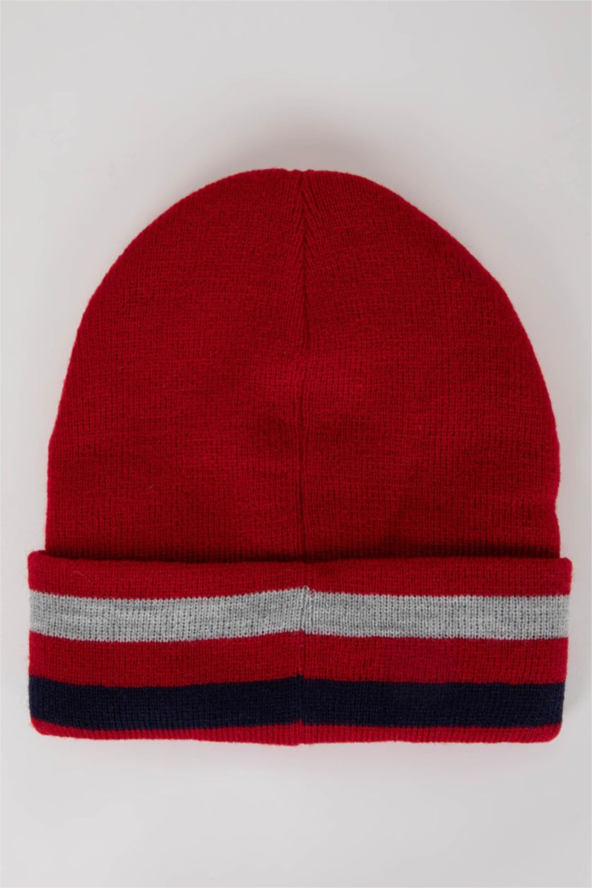 Men Red Man Knitwear Beret