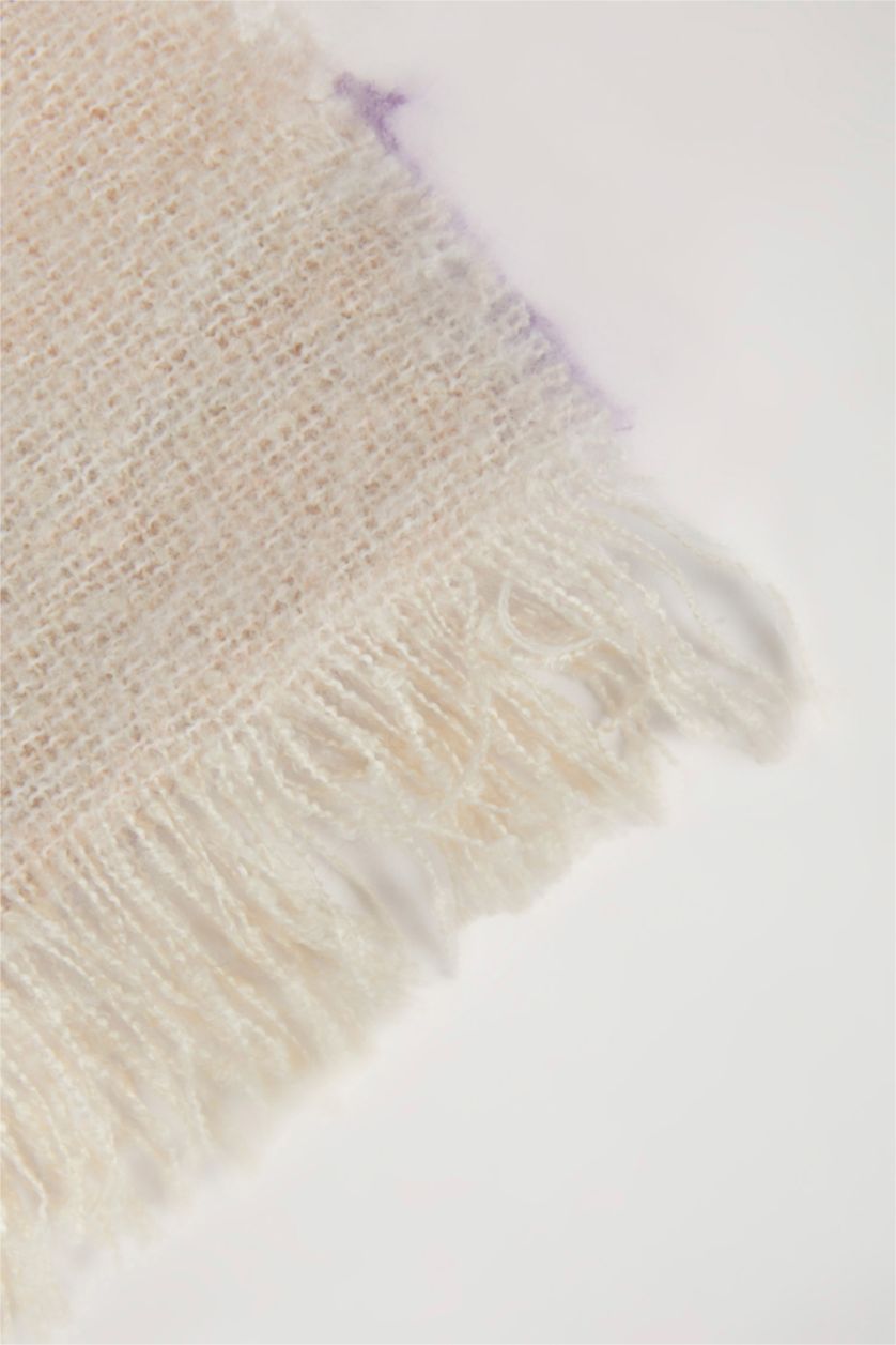 Kadın Lila Kadın Kareli Atkı