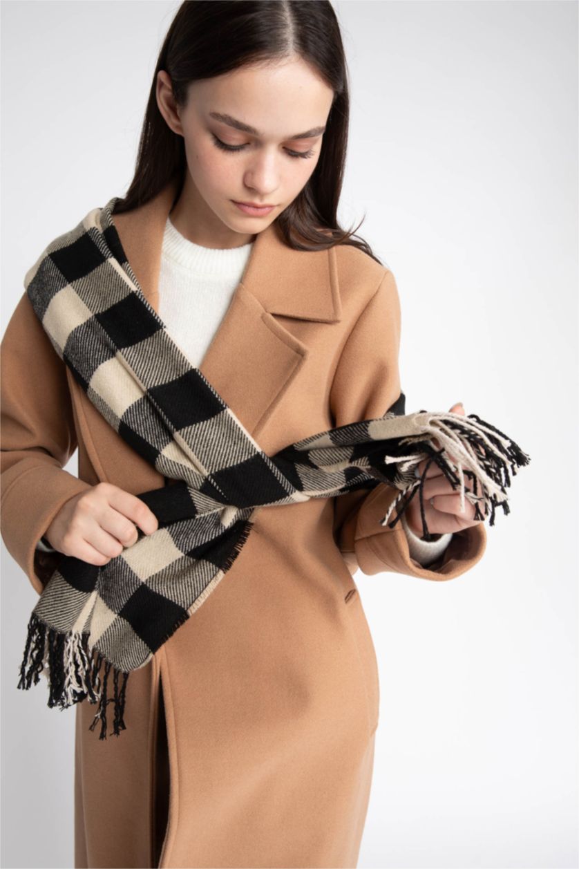 نساء أسود سكارف نسائي تريكو