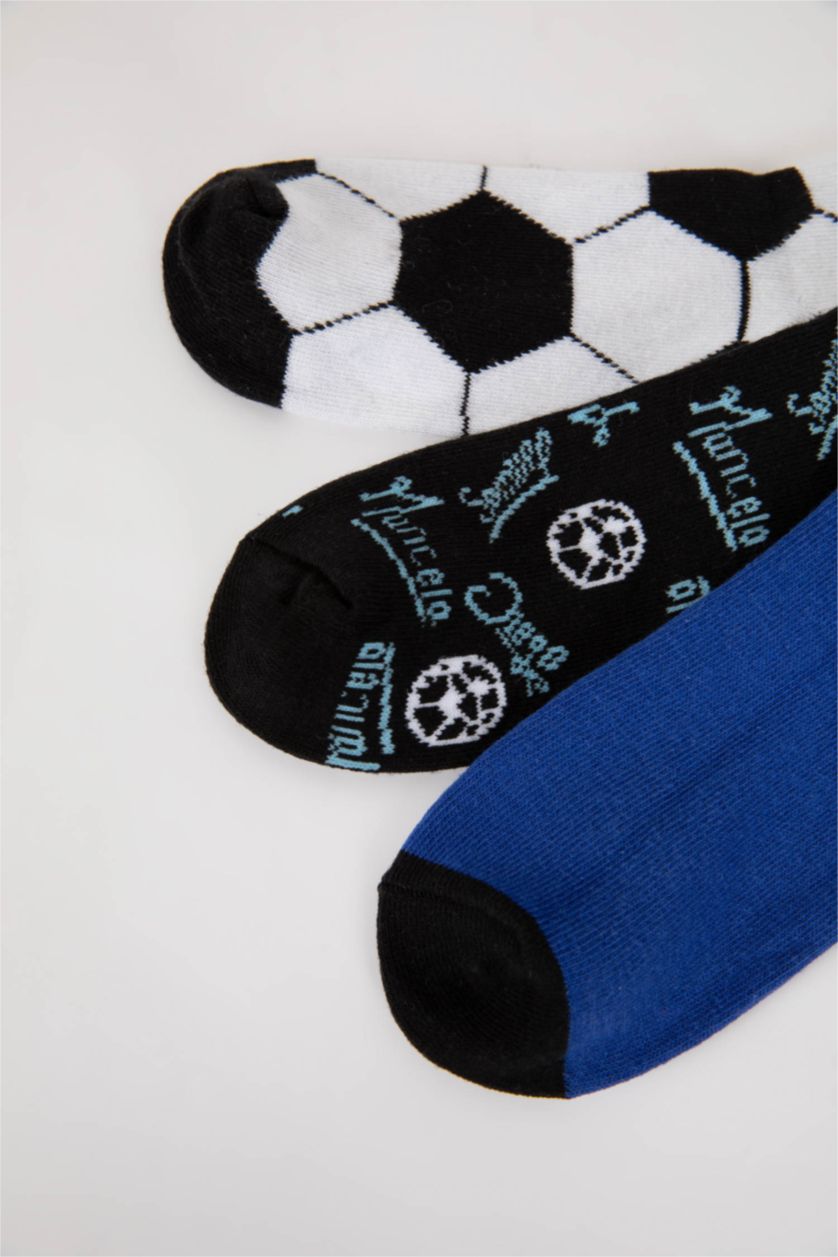 Erkek Çocuk - Genç Erkek Karma Erkek Çocuk 3'lü Pamuklu Futbol Çorabı
