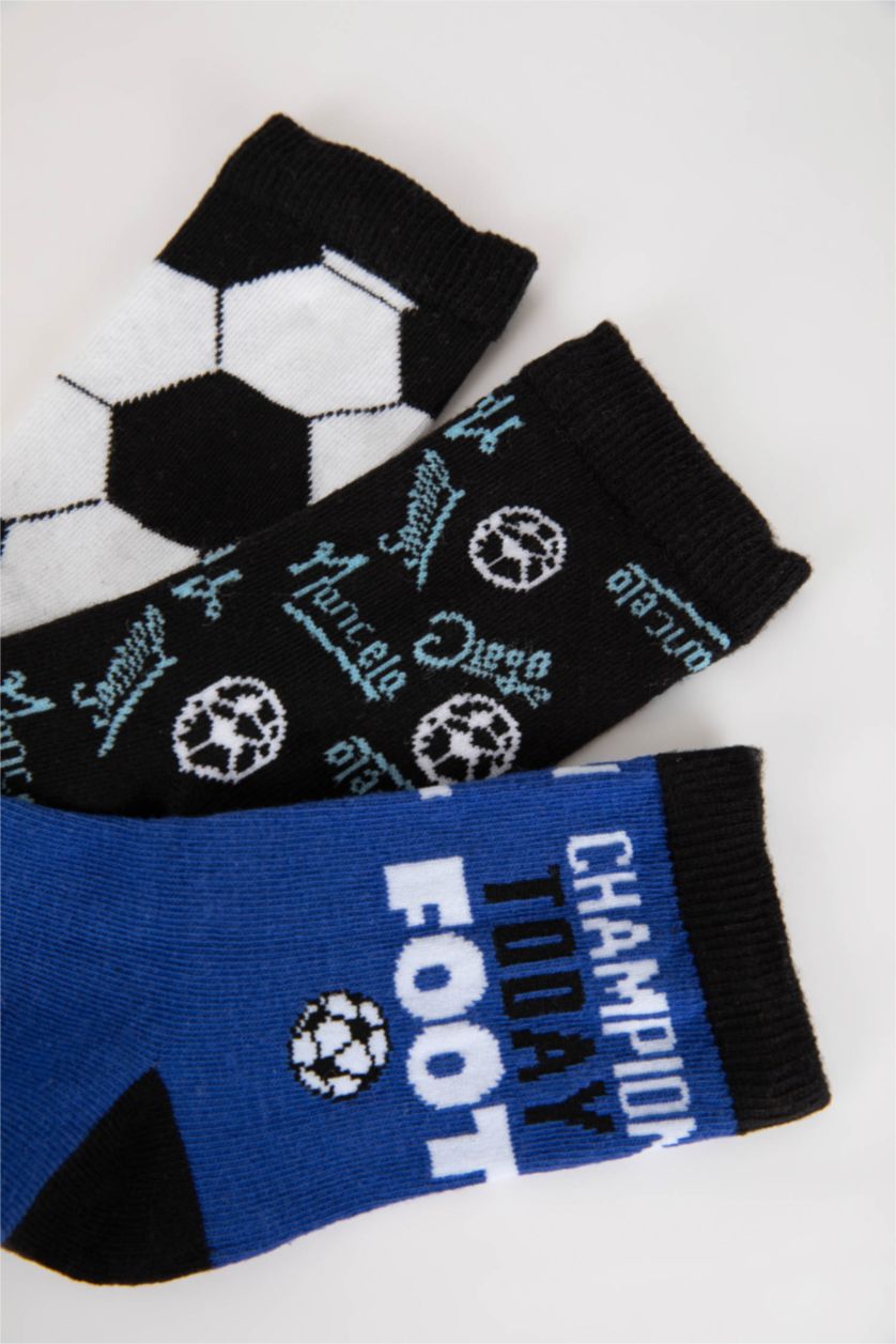 Erkek Çocuk - Genç Erkek Karma Erkek Çocuk 3'lü Pamuklu Futbol Çorabı