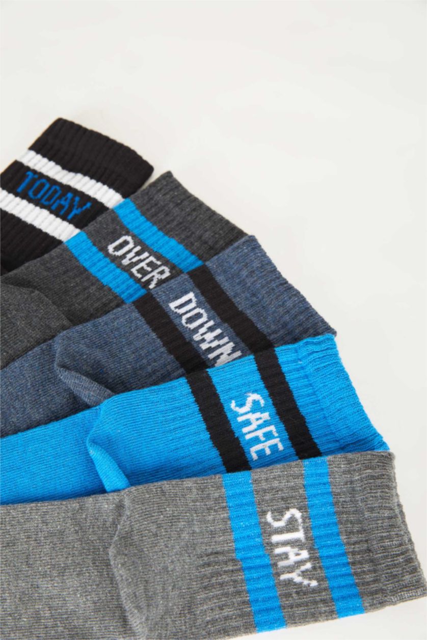 Мальчики и подростки Разноцветный Длинные носки из хлопка для мальчиков, 5 пар