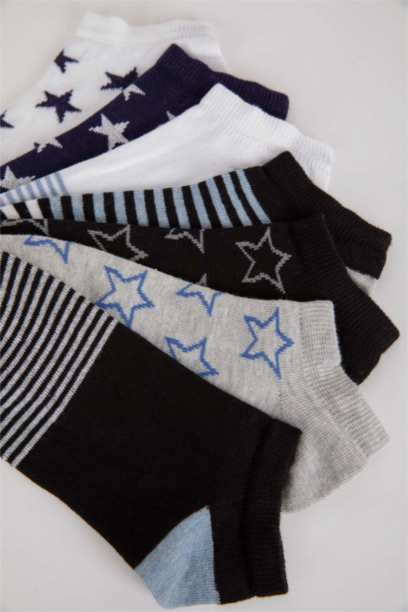 Boys & Teens Karma Boy 7  Piece Cotton Booties Socks