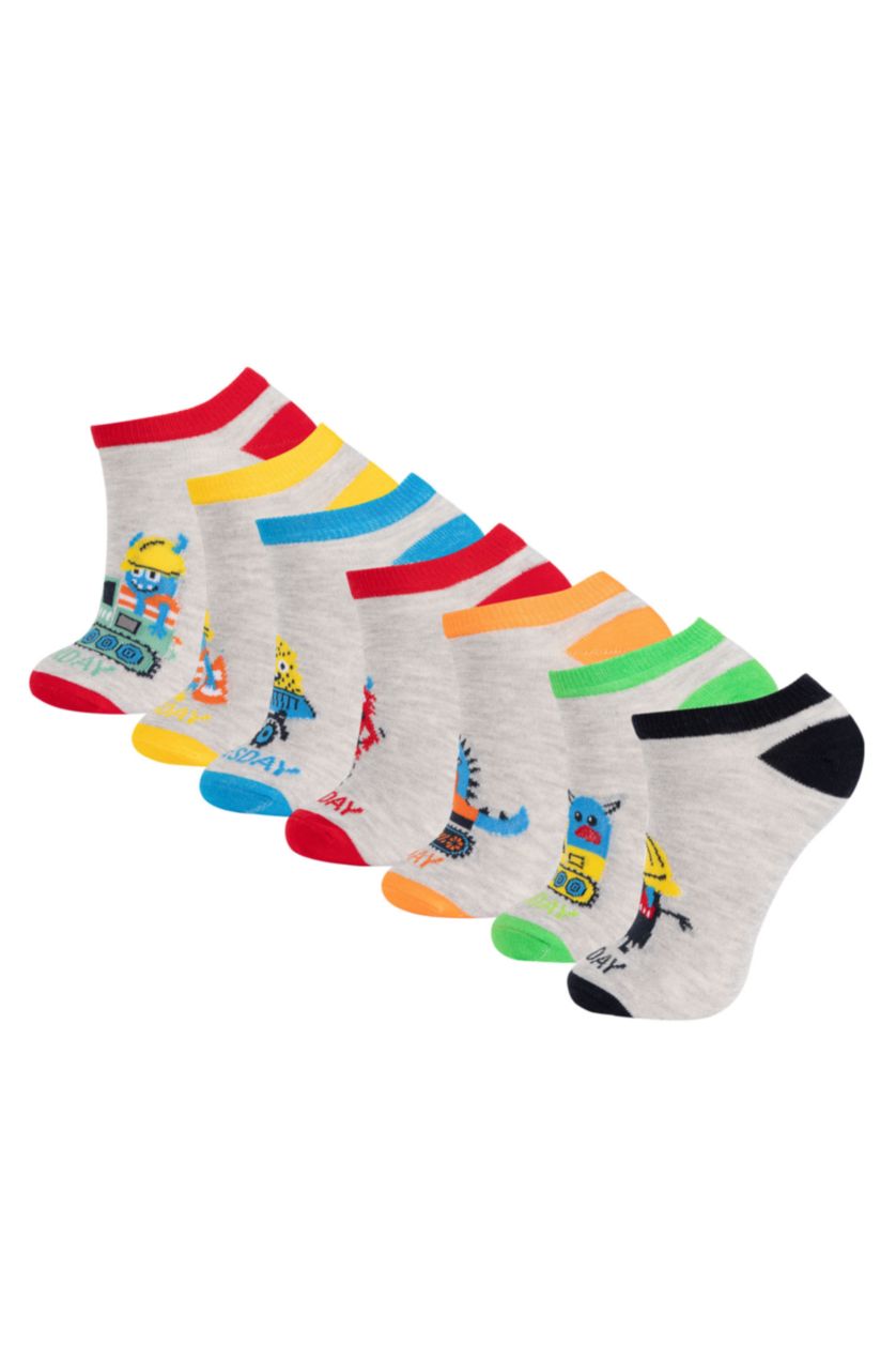 Erkek Çocuk - Genç Erkek Karma Erkek Çocuk 7'li Pamuklu Patik Çorap