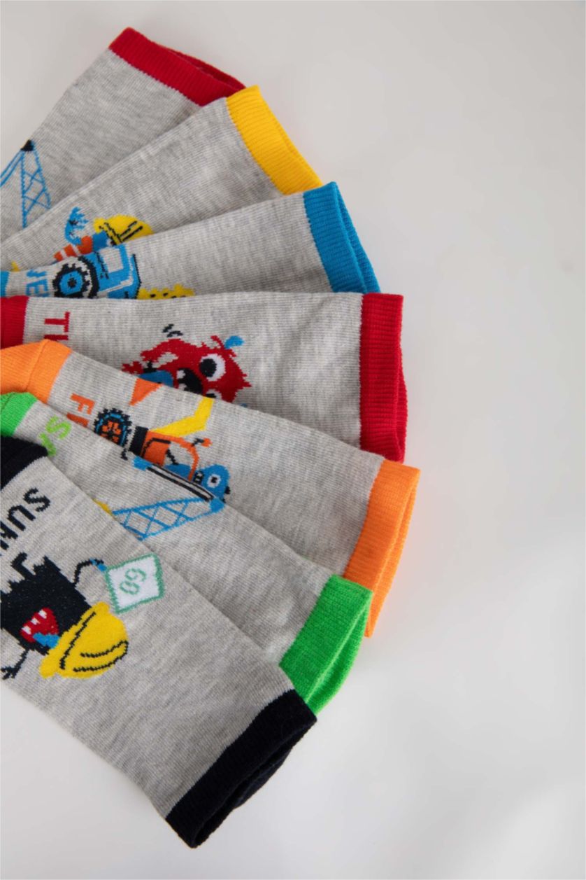 Erkek Çocuk - Genç Erkek Karma Erkek Çocuk 7'li Pamuklu Patik Çorap