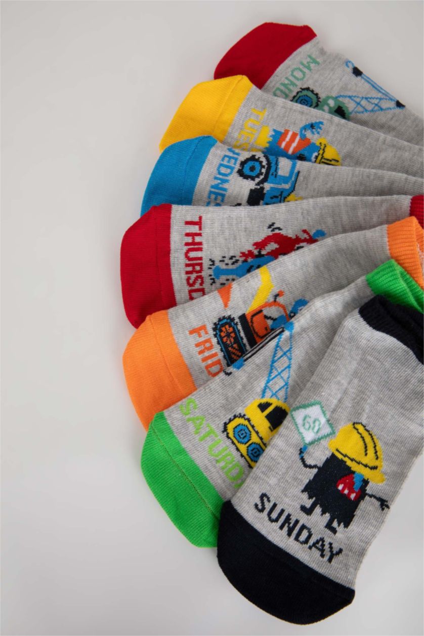 Erkek Çocuk - Genç Erkek Karma Erkek Çocuk 7'li Pamuklu Patik Çorap