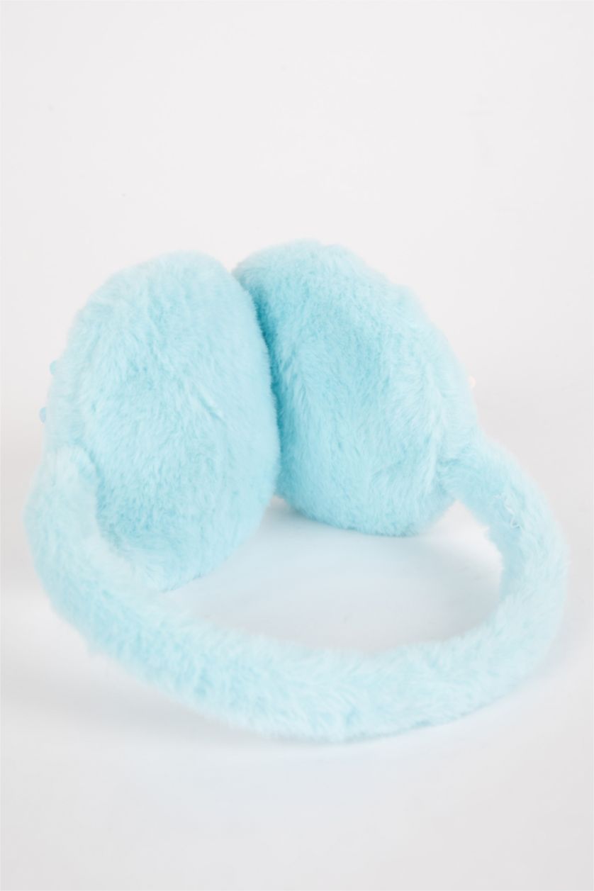 بنات أزرق فاتح غطاء أذن صوف للبنات