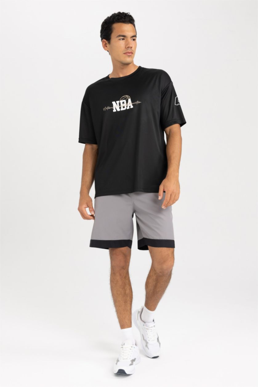 MAN Black NBA Licensed Crew Neck T-Shirt