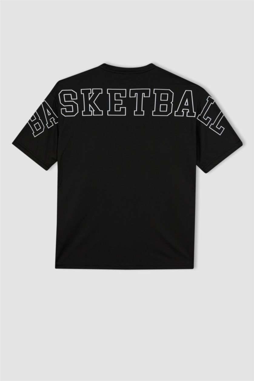 MAN Black NBA Licensed Crew Neck T-Shirt
