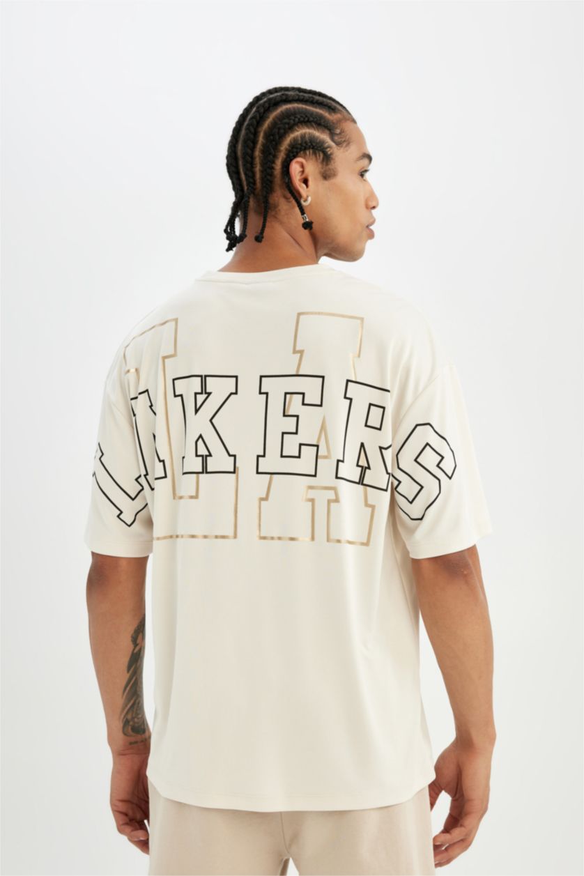 MAN Stone NBA Los Angeles Lakers Licensed Crew Neck T-Shirt