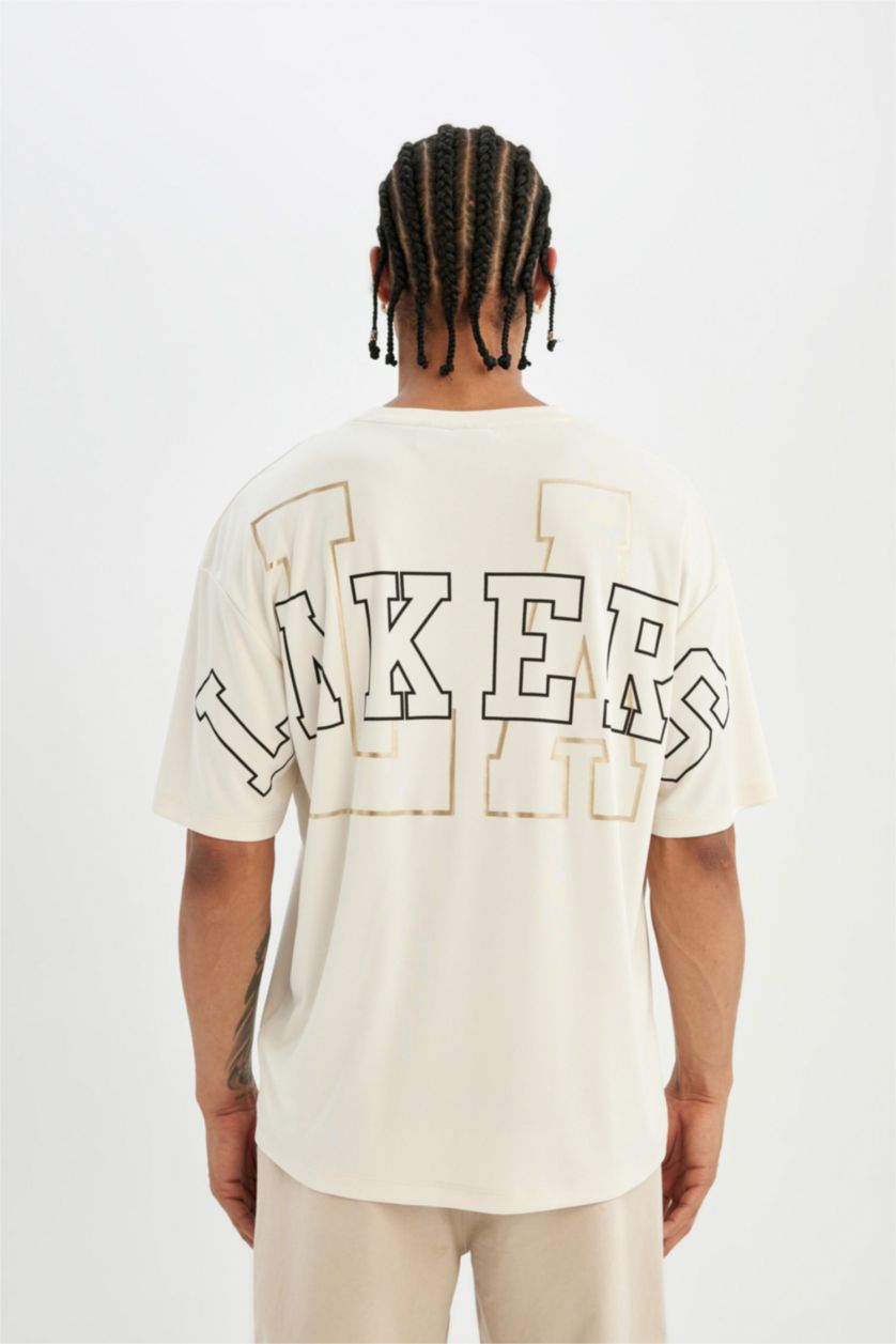 MAN Stone NBA Los Angeles Lakers Licensed Crew Neck T-Shirt