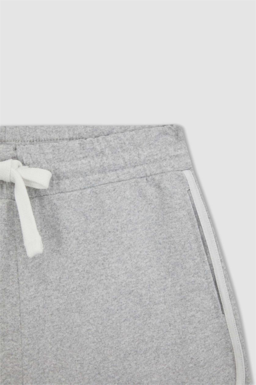 Kadın Gri Melanj Regular Fıt Şort