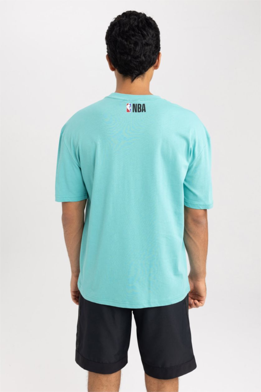 MAN Light Green Boston Celtics Licensed Crew Neck T-Shirt