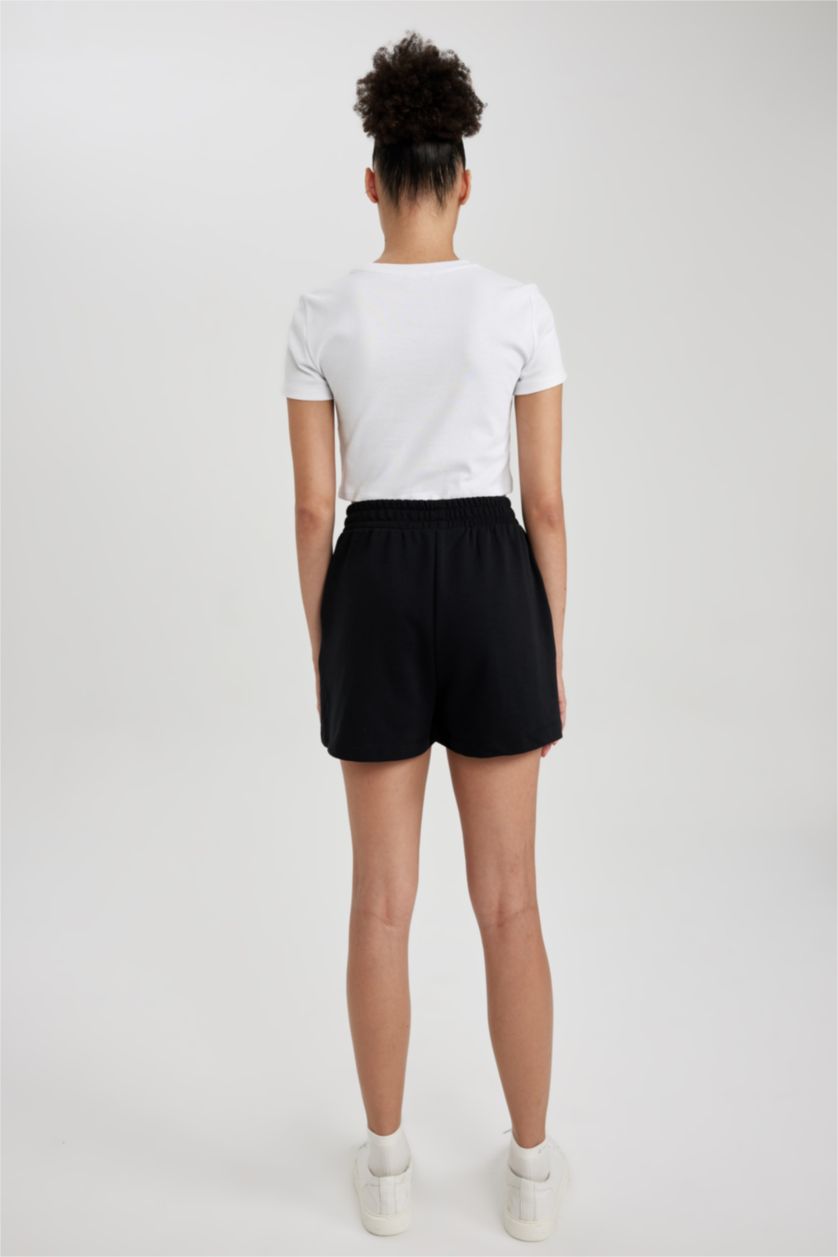 نساء أسود شورت من قماش سميك