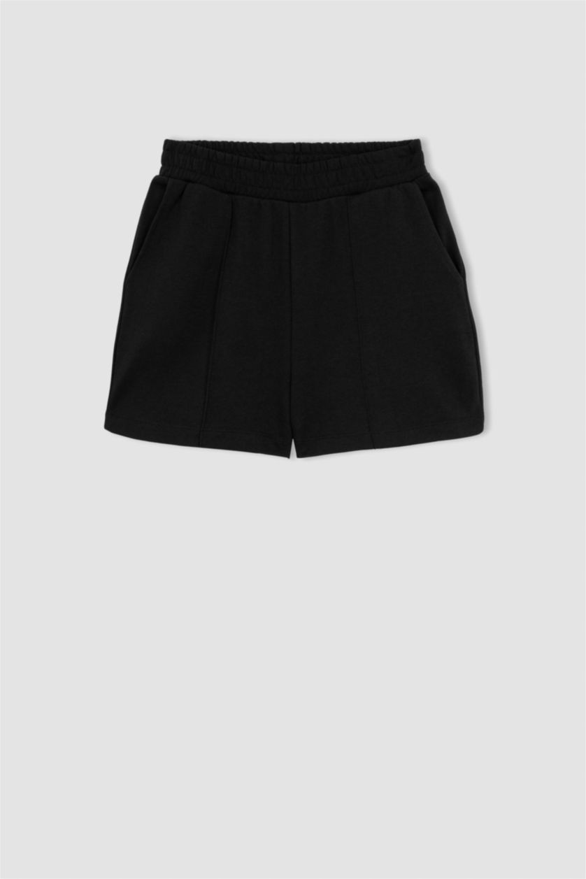 نساء أسود شورت من قماش سميك