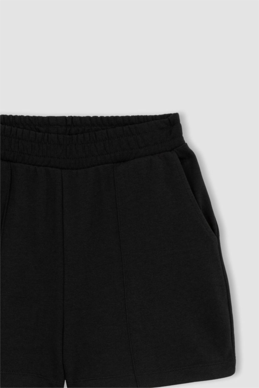 نساء أسود شورت من قماش سميك