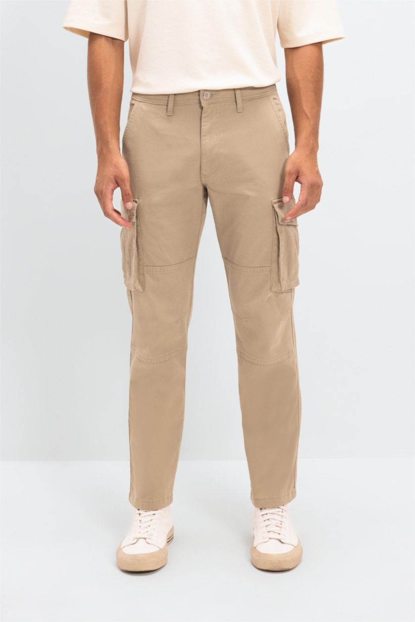 Ерлер Сұр кең аяқ габардин тұрақты етек Шалбар