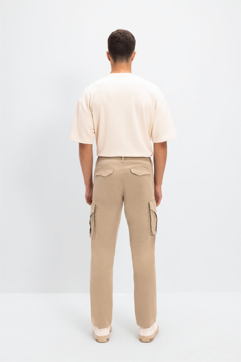 Ерлер Сұр кең аяқ габардин тұрақты етек Шалбар