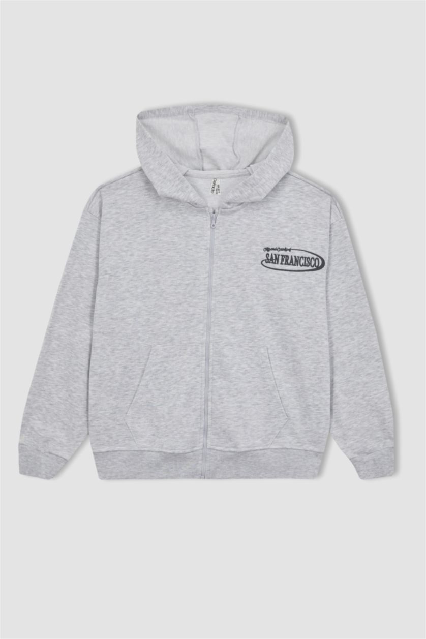 Girls & Teens Grey Melange 2 piece jogger Set