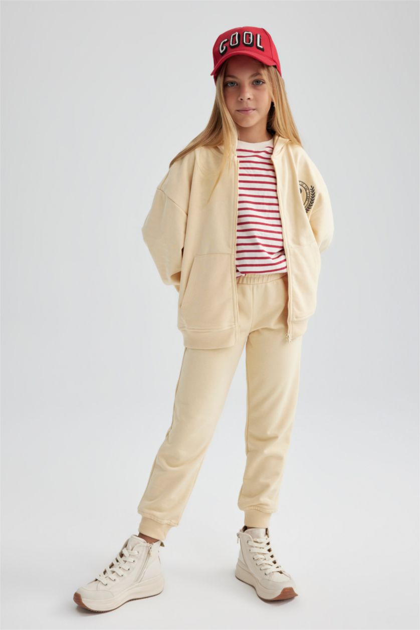 GIRLS & TEENS Light Beige 2 piece Jogger Standard Fit Set