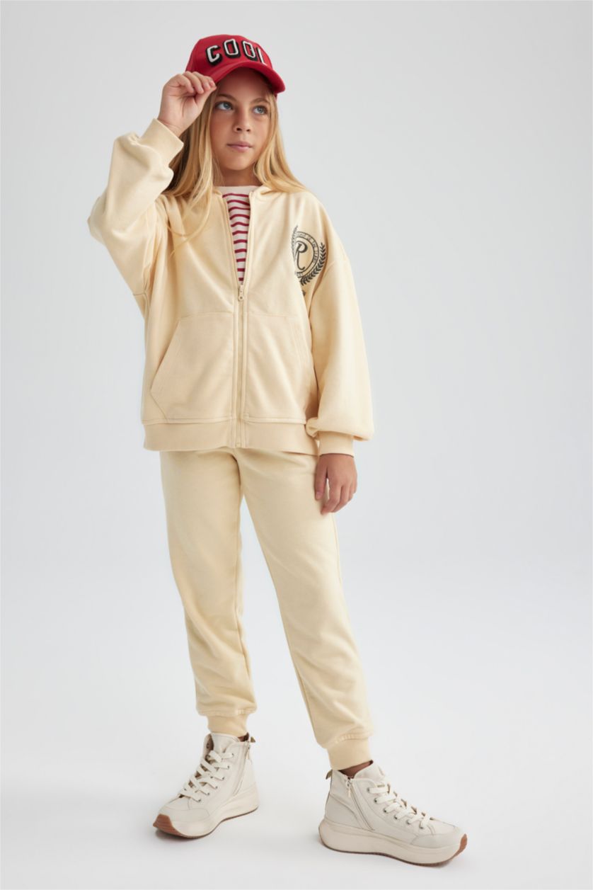 GIRLS & TEENS Light Beige 2 piece Jogger Standard Fit Set