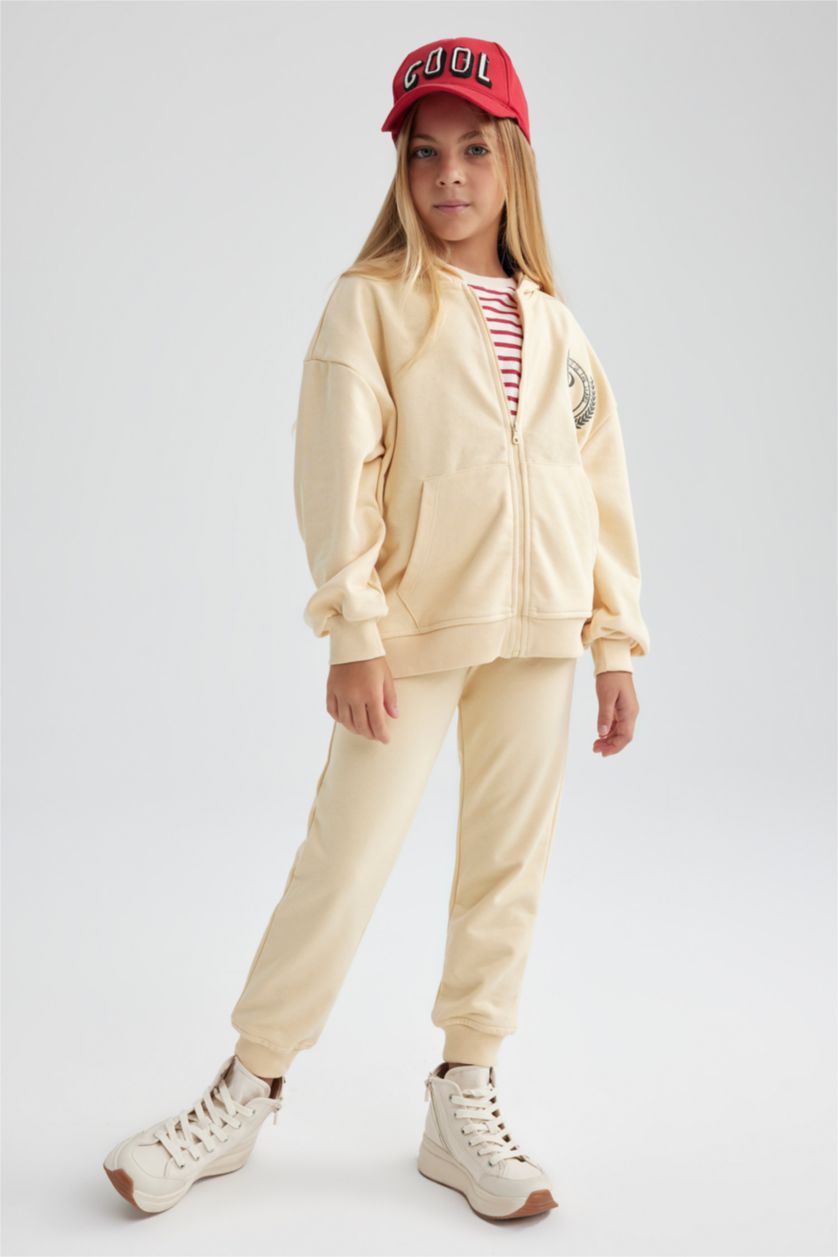 GIRLS & TEENS Light Beige 2 piece Jogger Standard Fit Set