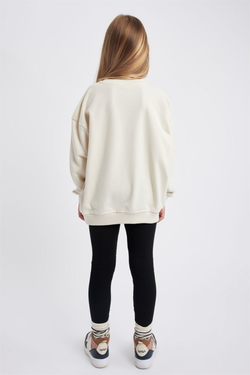 FILLES Beige Clair Ensemble Coupe Oversize Pour Fille - 2 Pièces