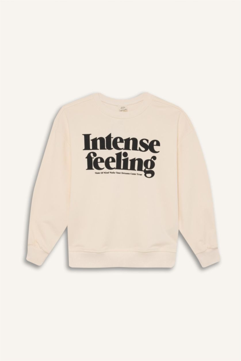 بنات بيج فاتح سيت بناتي سويت شيرت وستريج - قطعتين