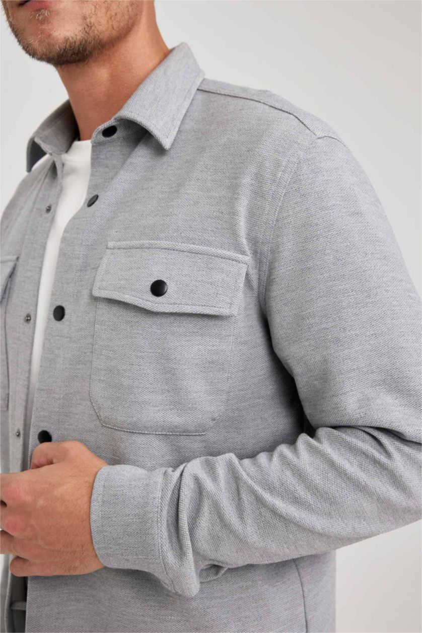 MAN Grey Regular Fit Overshirt