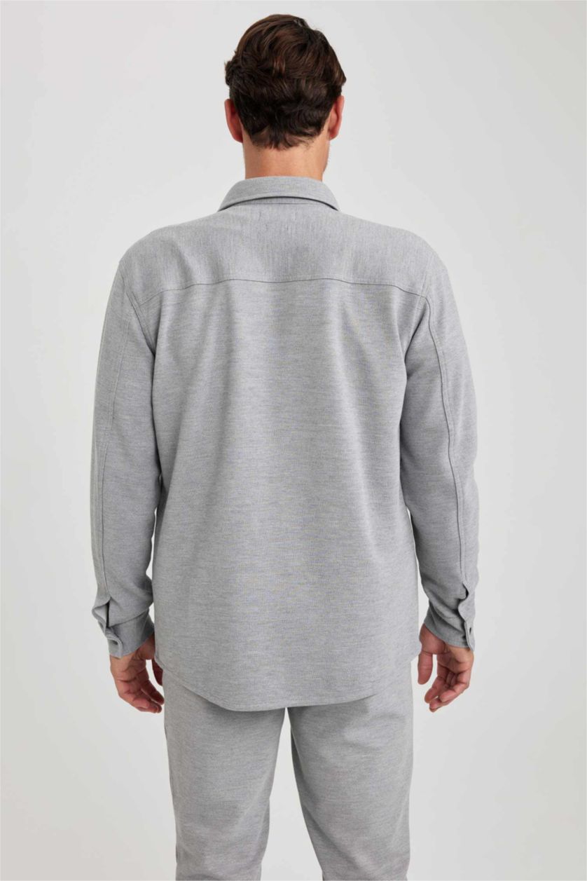 MAN Grey Regular Fit Overshirt
