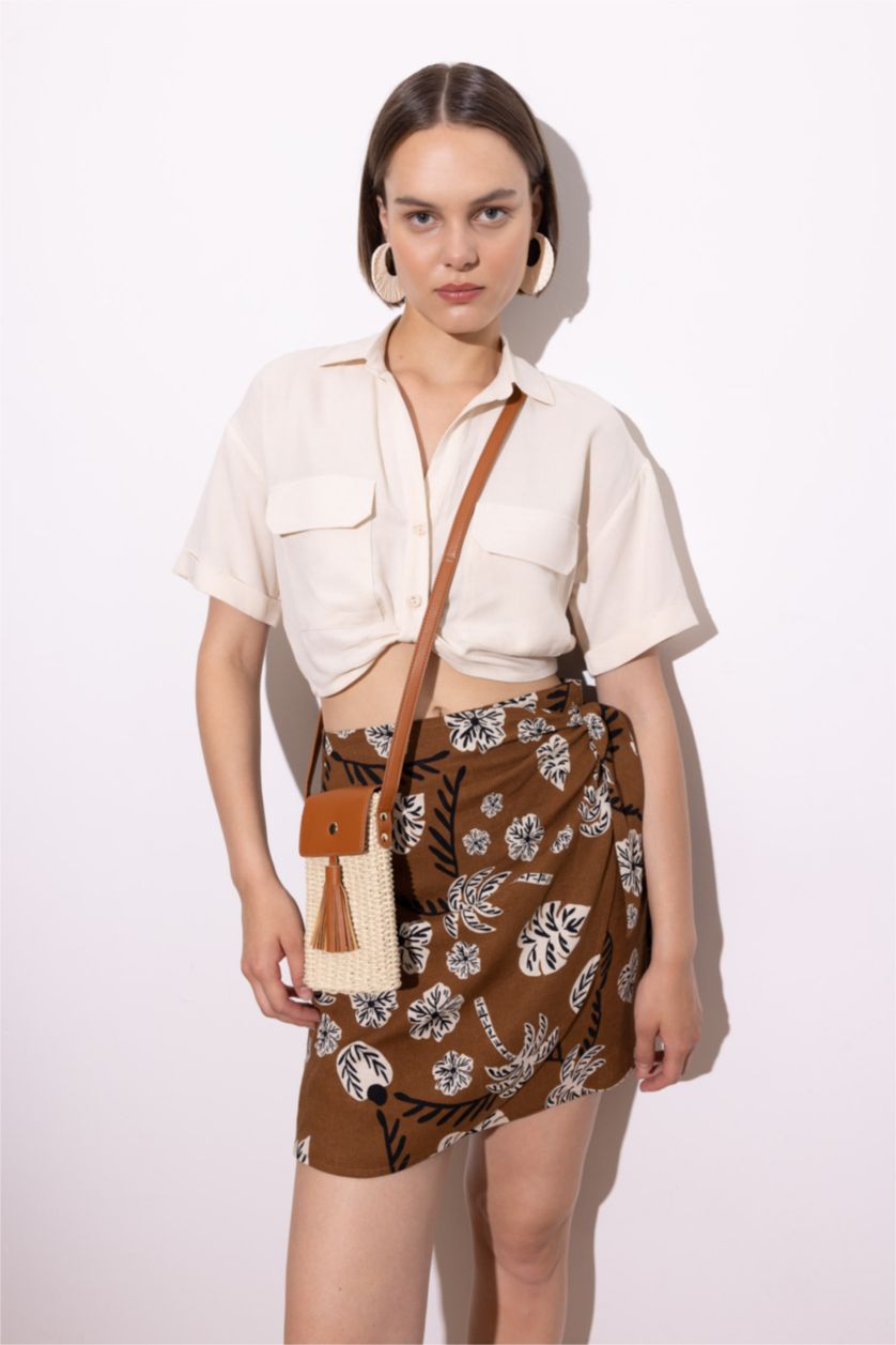 Woman Ecru Regular Fit Linen Blend Shirt