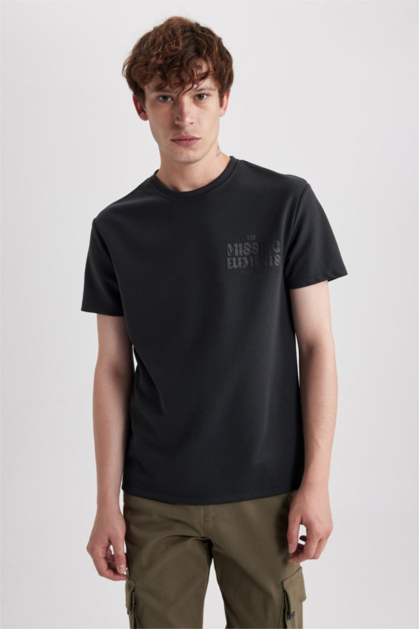 Man Anthracite Regular Fit Short Sleeve T-Shirt