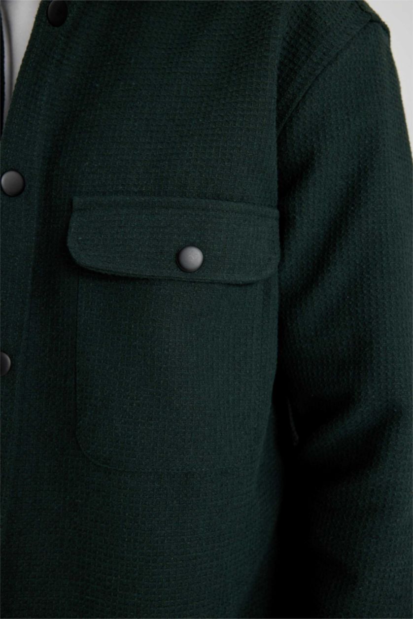 MAN Green Relax Fit Long Sleeve Shirt Jacket