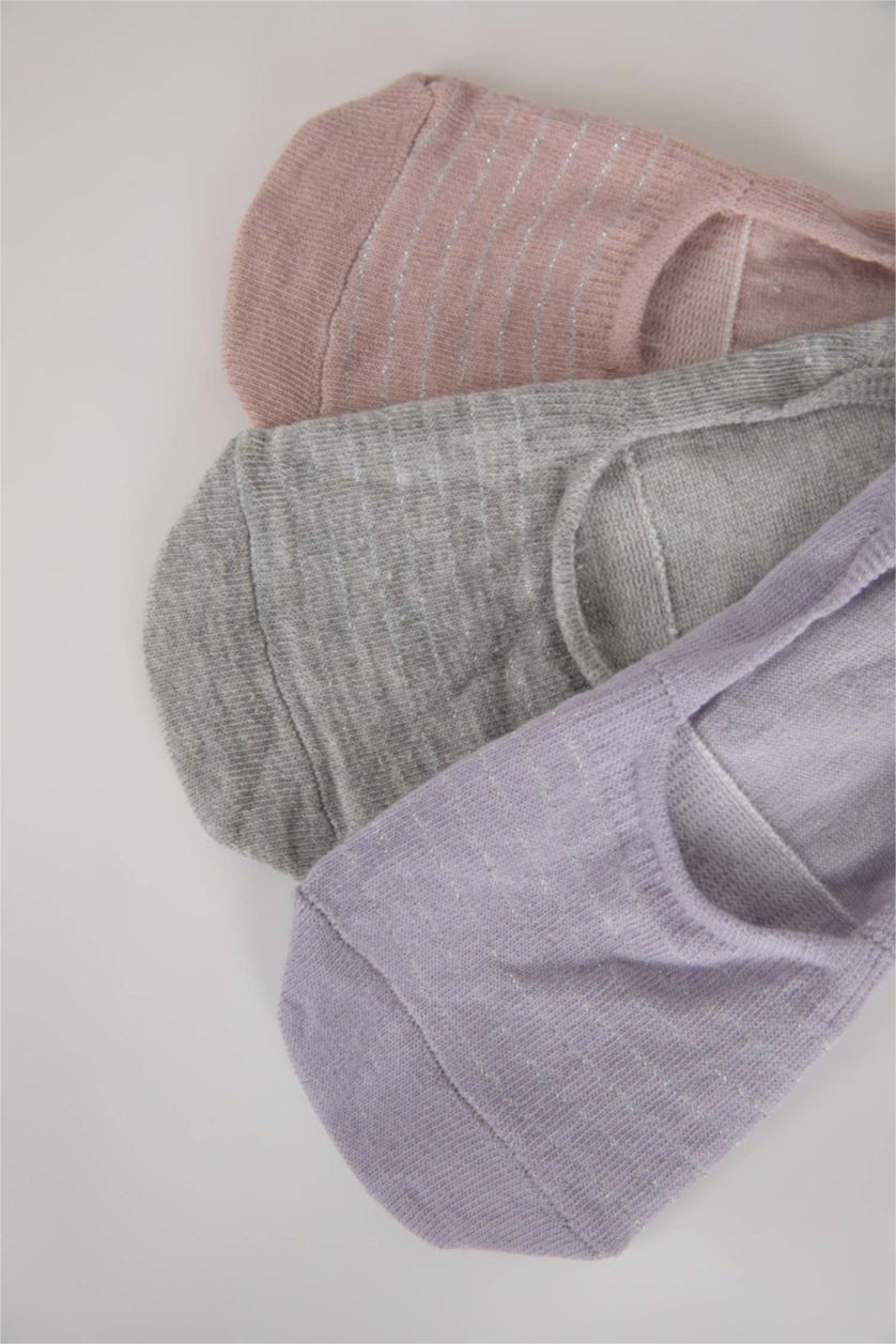 Kadın Karma Kadın 3'lü Pamuklu Babet Çorap