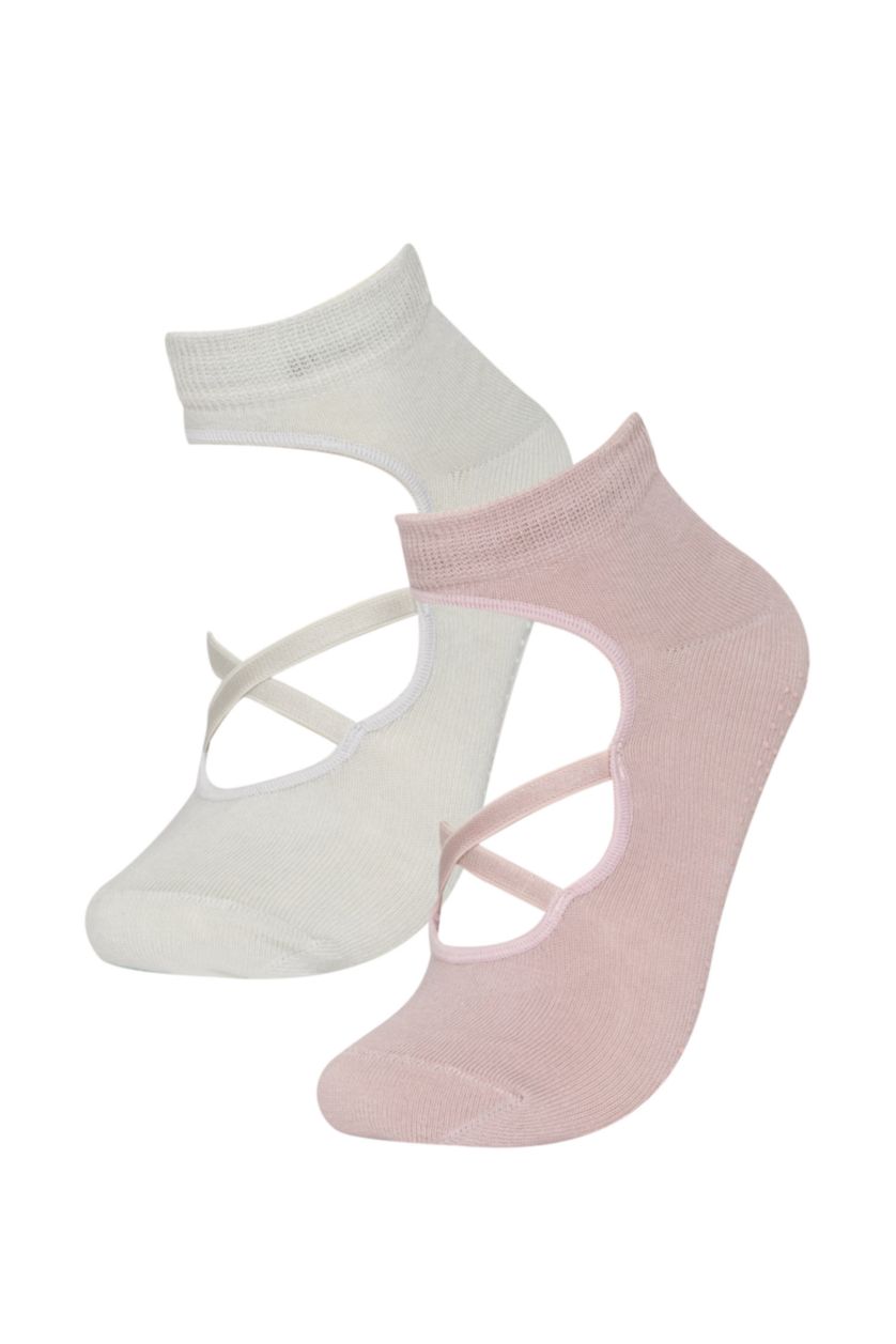 FEMME Yumuşak Chaussettes Ballerines Coton pour Femme - 2 Paires