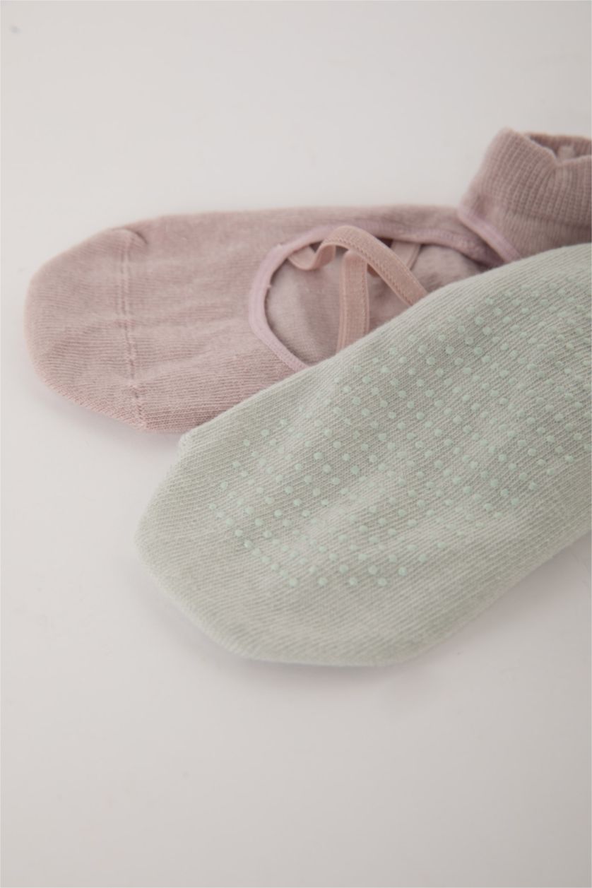 FEMME Yumuşak Chaussettes Ballerines Coton pour Femme - 2 Paires