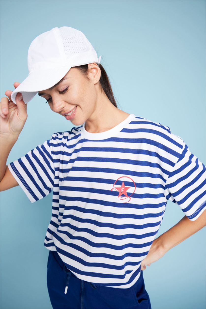 WOMAN NAVY Oversize Fit Short Sleeve T-Shirt