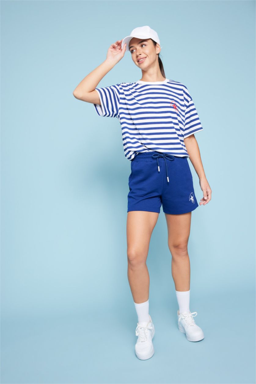 WOMAN NAVY Oversize Fit Short Sleeve T-Shirt