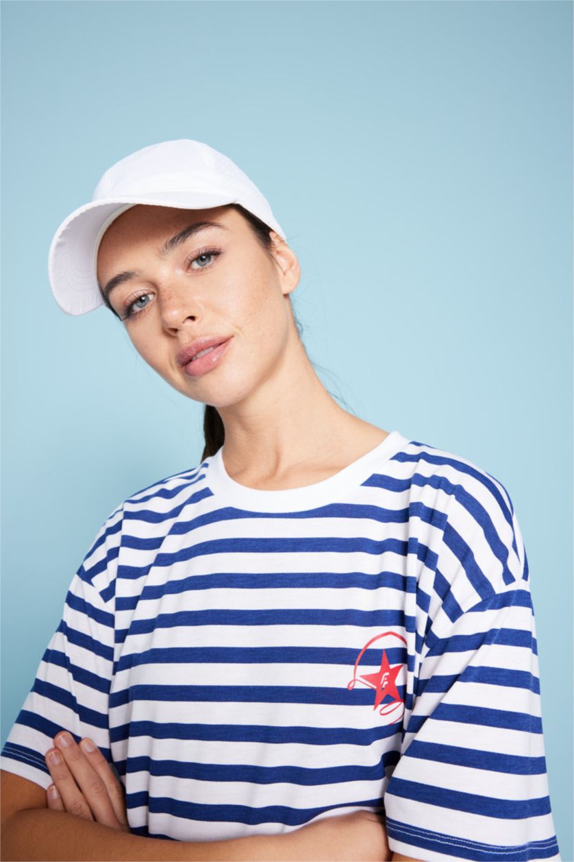 WOMAN NAVY Oversize Fit Short Sleeve T-Shirt