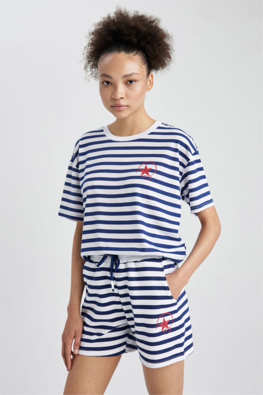 WOMAN NAVY Oversize Fit Short Sleeve T-Shirt